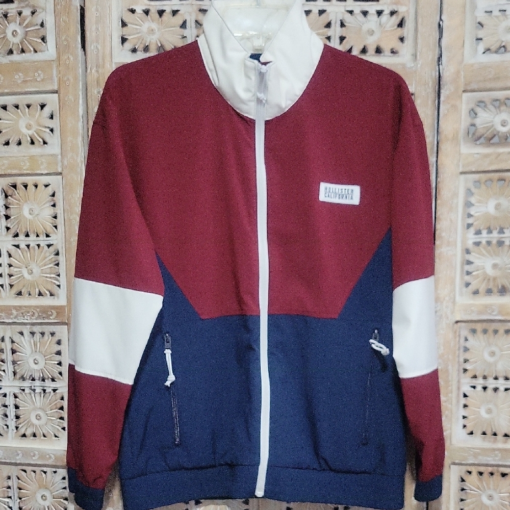 Hollister Colorblock Zip Close Light Jacket Windbreaker XS